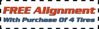 FREE Alignment With Purchase Of 4 Tires